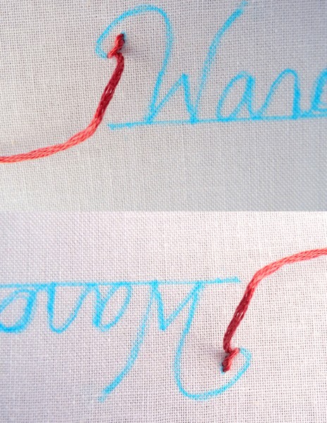 How to Embroider Letters by Hand