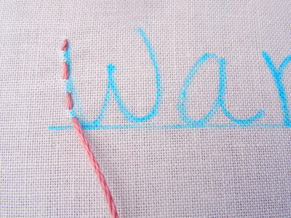 How to Embroider Letters by Hand